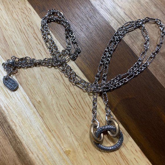 Bronze & Silver Charm Holder Chain - Picture 1 of 1